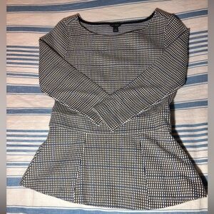 Ann Taylor Textured 3/4 Sleeve Blouse